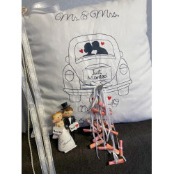 Stickdatei - Hochzeitsauto Just Married Doodle Auto